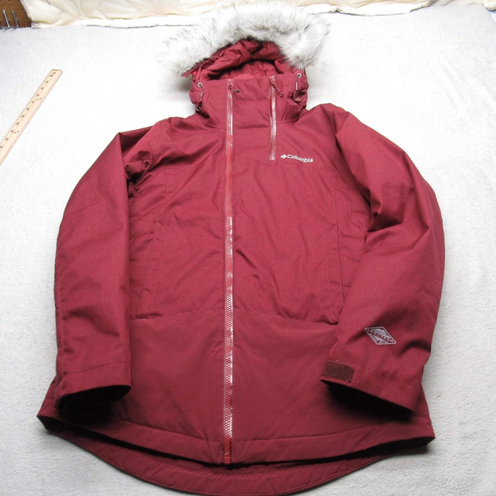 Columbia Parka Women Small Purple Emerald Lake Omniheat Waterproof Faux Fur Hood